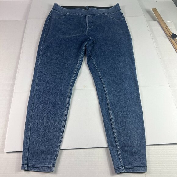 Halara Jean Women 34x26* High Rise Skinny Jegging Blue Faded Stretch Pant Tag XL - Picture 1 of 16